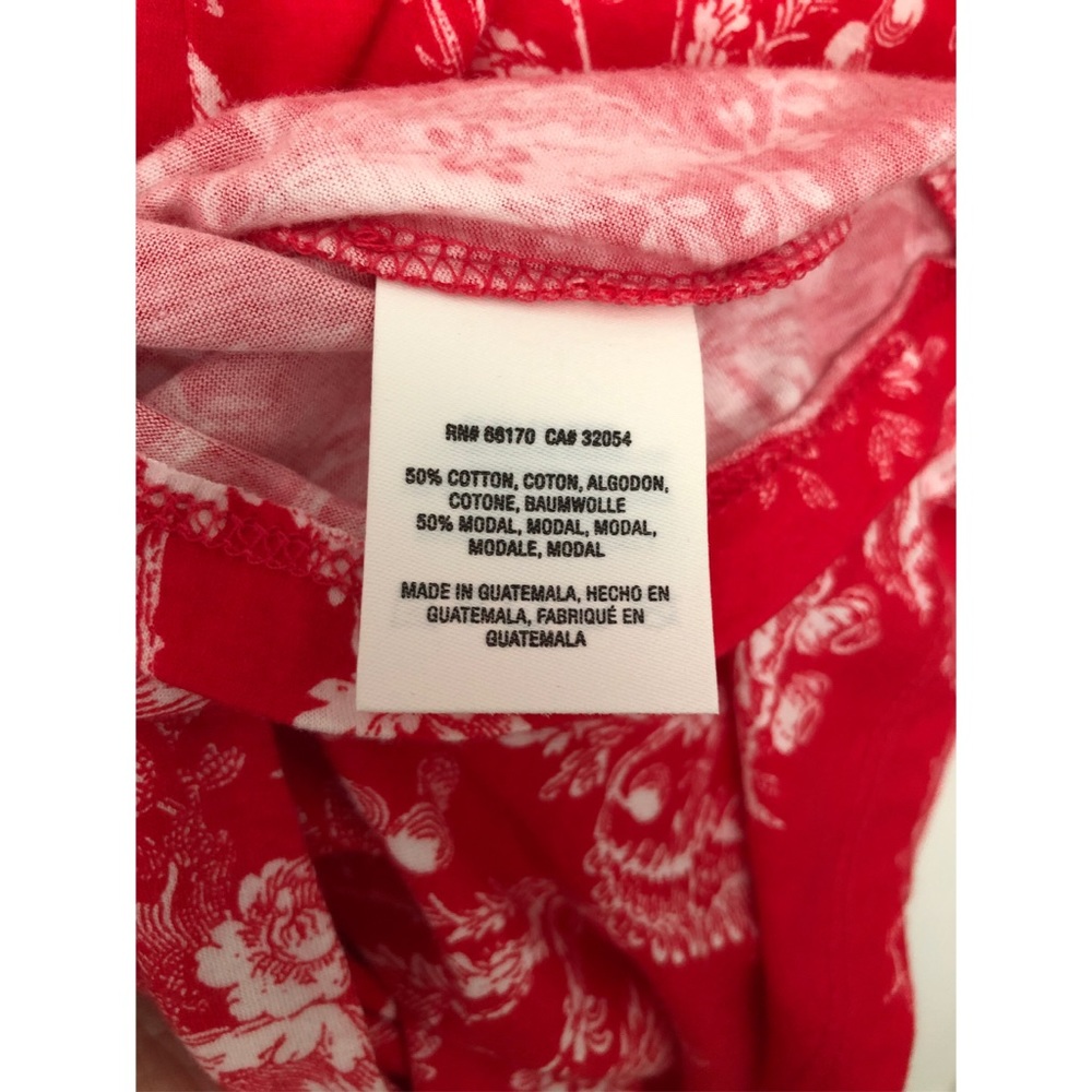 Anthropologie Coral Floral Tie-Waist Short Sleeve Top - Picture 8 of 9